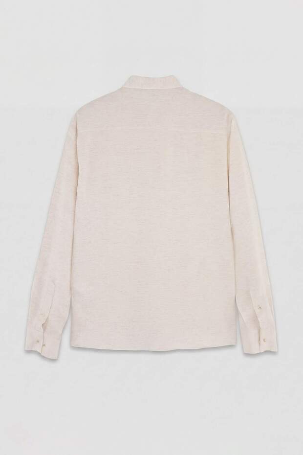 Bej Normal Kalıp/Regular Fit Terletmez Kırışmaz Erkek Gömlek TMNSS26GO00044 - 6