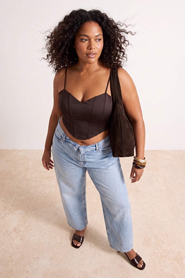Mavi More Sustainable Normal Bel Baggy Fit Tencel Karışımlı Barrel Jeans TBBSS26CJ00063