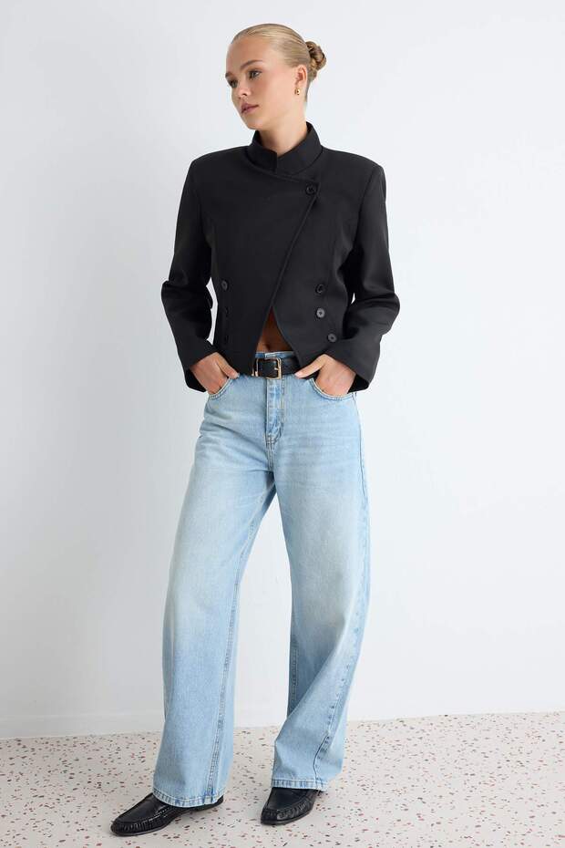 Mavi %100 Pamuk Yüksek Bel Baggy Jeans TWOAW27JE00070