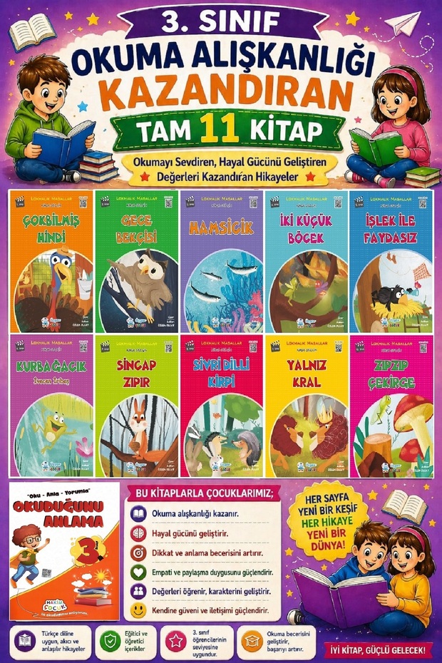 3. Sınıf Okuma Alışkanlığı Kazandıran Okumayı Sevdiren Tam 11 Kitap -26 - 1