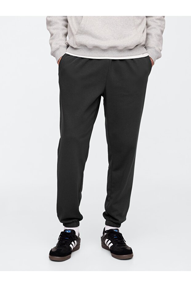 Men's Black Logo French Terry Fabric Jogger Sweatpants