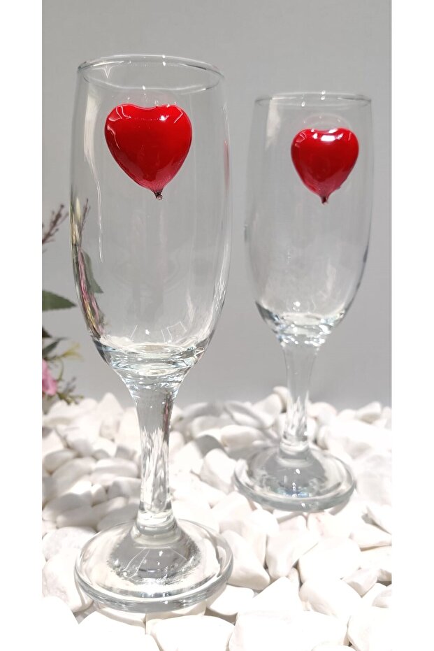 Kirli nova® heart horizontal motif 2-piece soft drink glasses