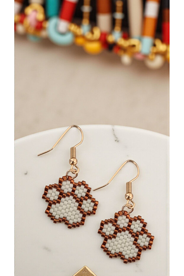 Miyuki Beads Handmade 1 Paw Earring