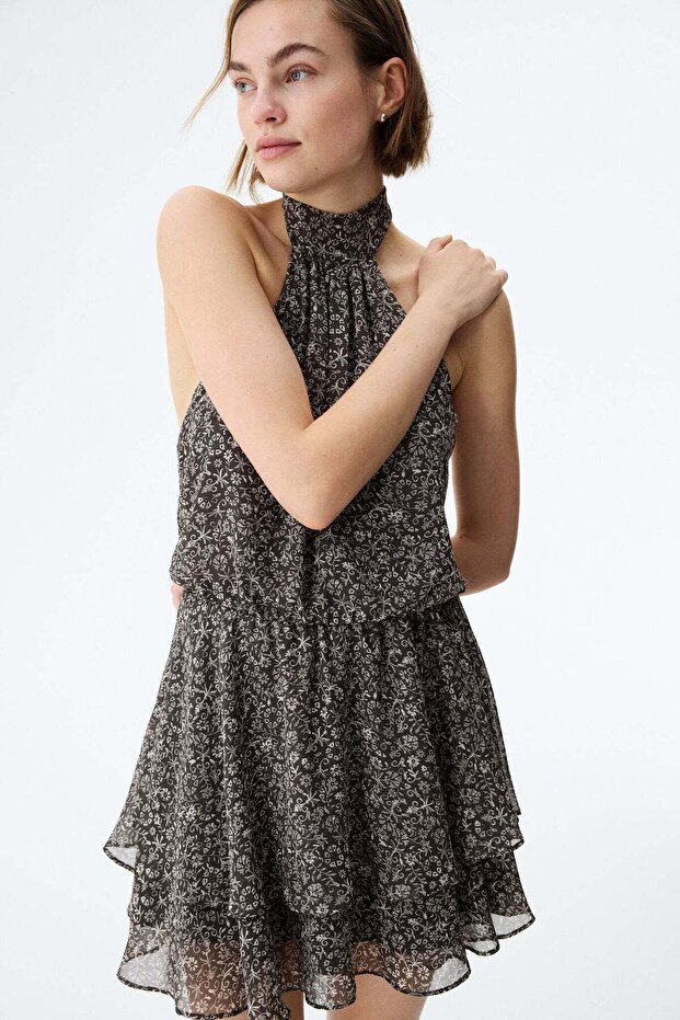 Chiffon halterneck dress