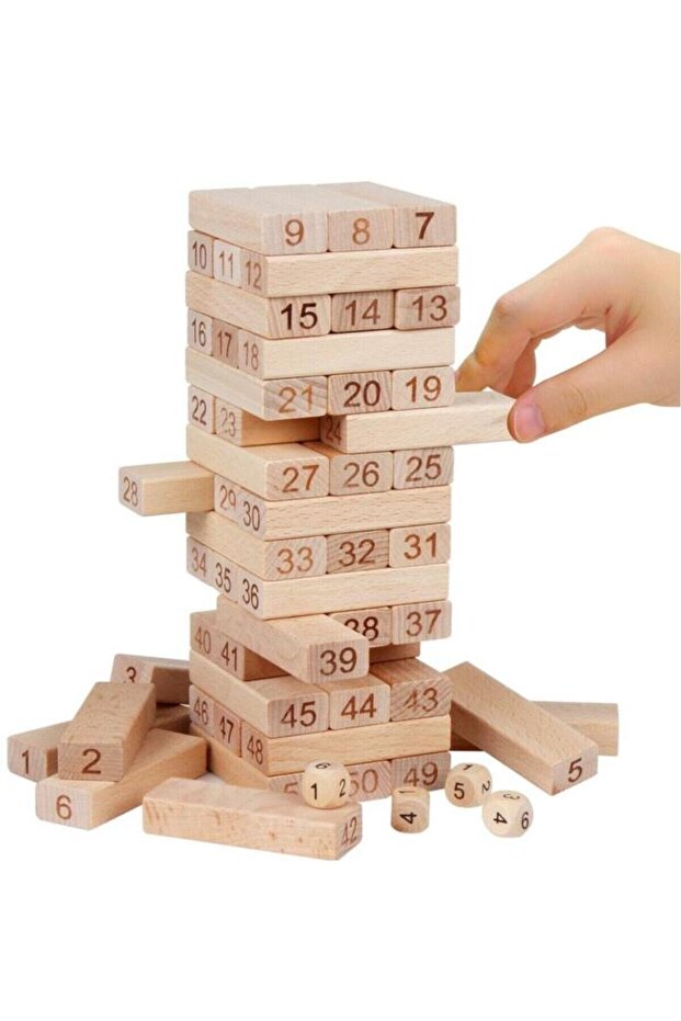 54 Piece Wooden Jenga Game