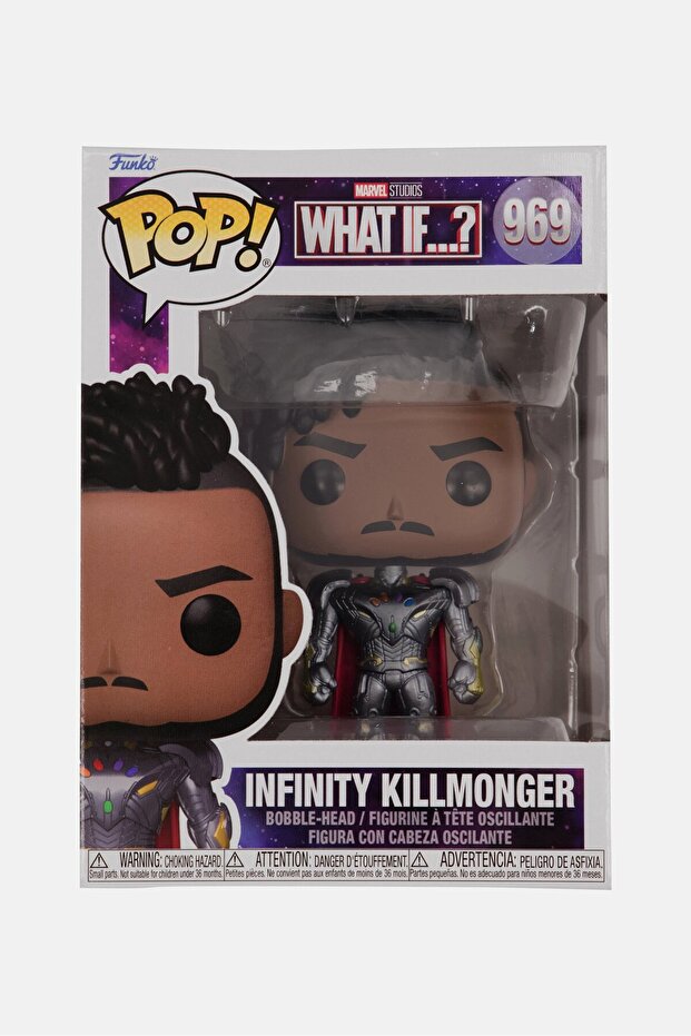 Bobble Head Infinity Killmonger Figure, Black/Silver - 1