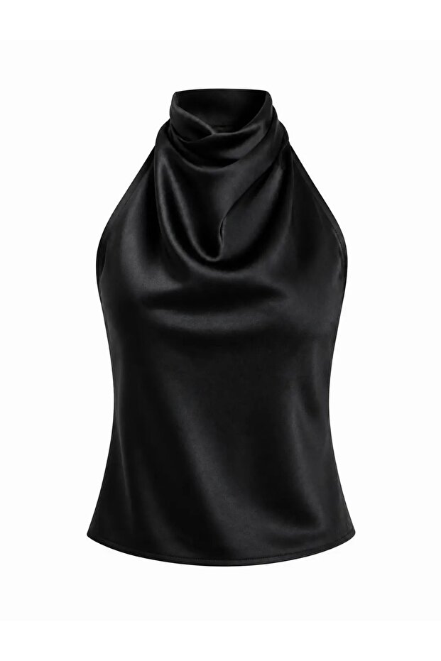Zr Satin Halter Blouse