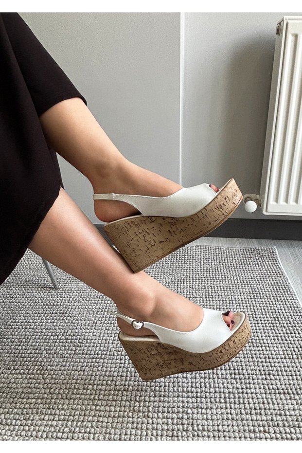 Women's Fenni 10 cm Wedge Heeled Cork Sole Shoes
