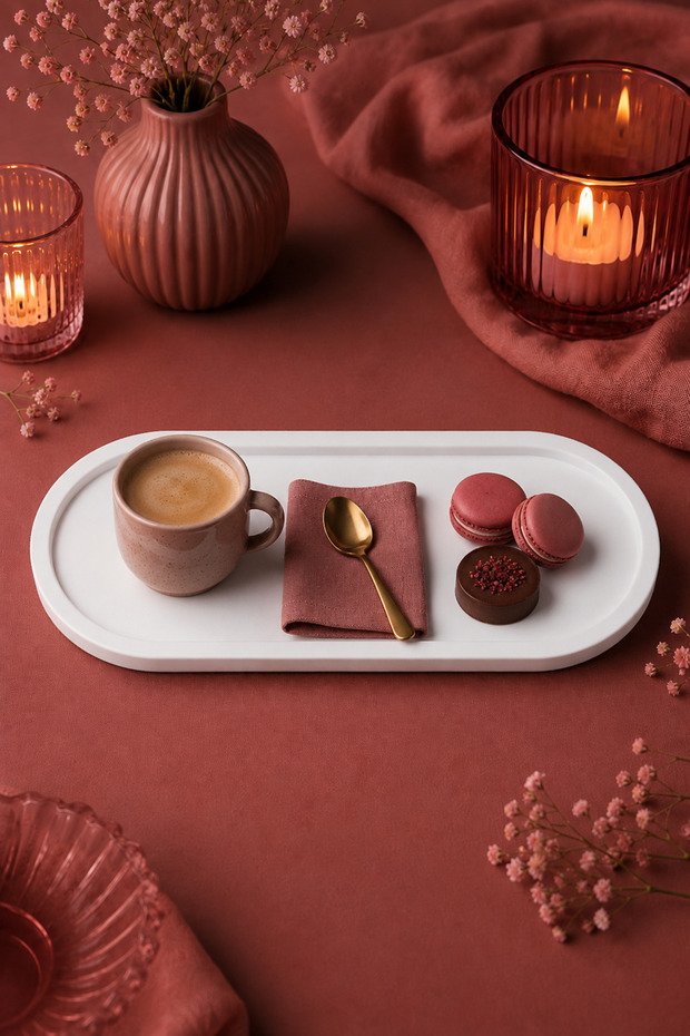 Decorative Oval Presentation Tray Plate Presentation Holder 9X23 cm