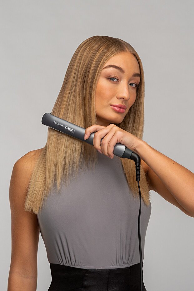 S8598 Keratin Protect Akıllı Saç Düzleştirici - Keratin & Badem Yağlı Seramik Isı Korumalı - 4