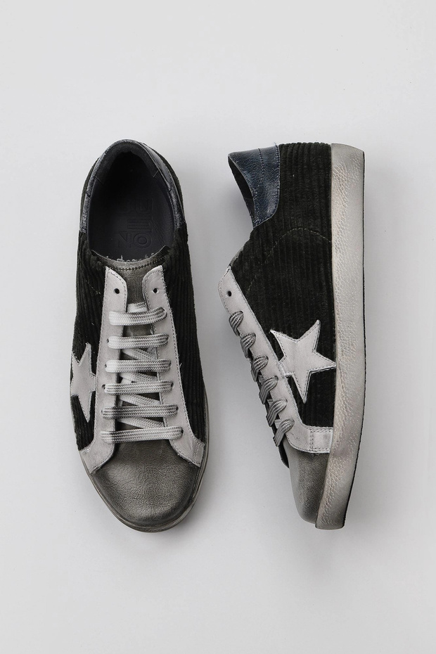 Green White Leather Men's Casual Shoes 09Ma313