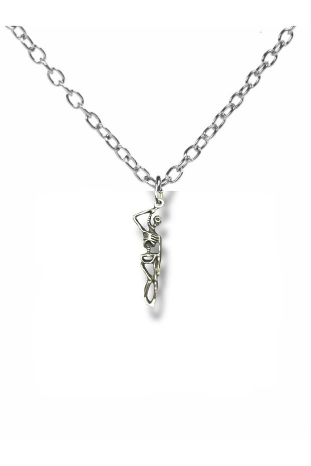 The Symbol of Darkness |   Suicide Skeleton Gothic Unisex Necklace – 60 cm Chain