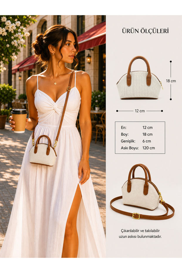 Women's Linen Crossbody Mini Hand and Shoulder Bag