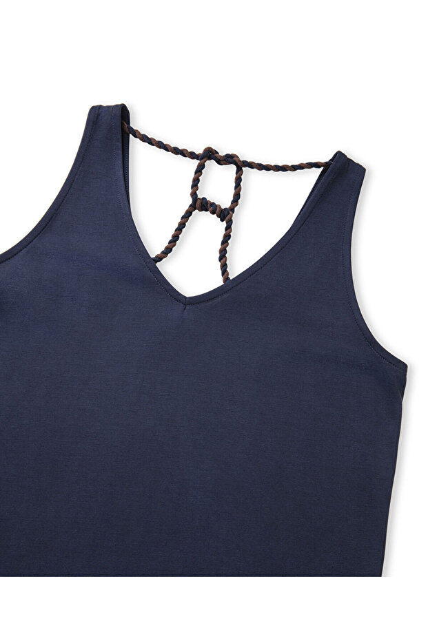 Contrast Spiral String T-Shirt - 4