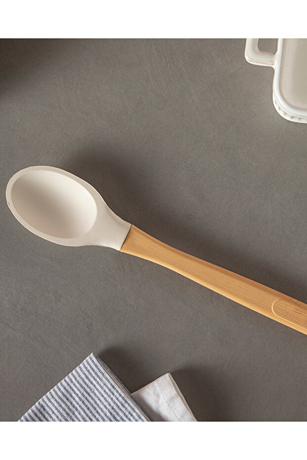 Eddy Silicone Serving Spoon Light Beige