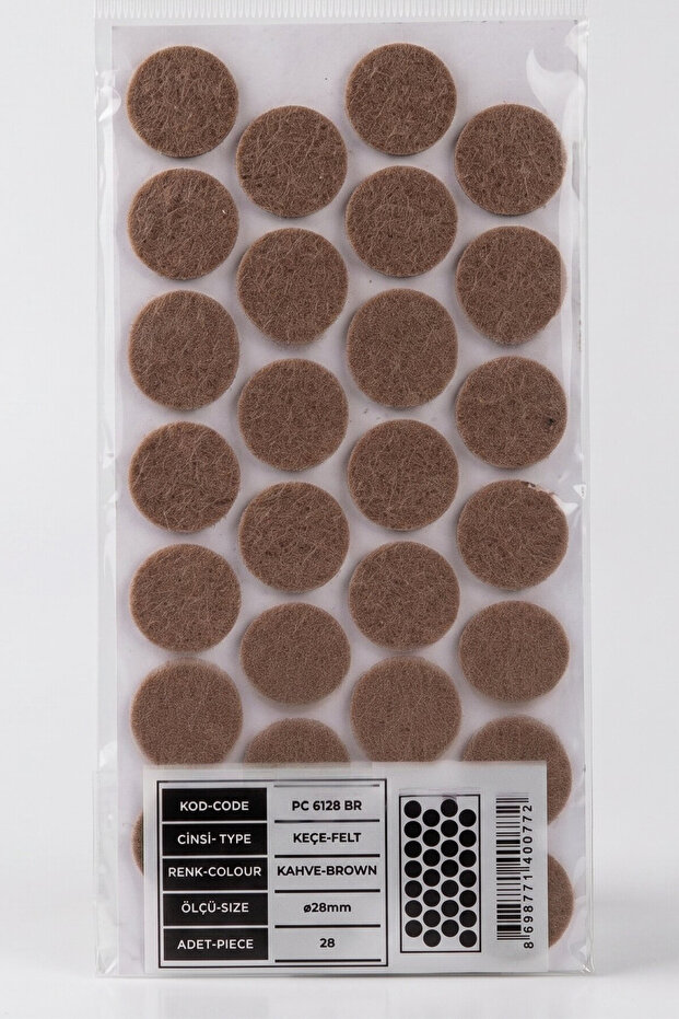 Non-Slip Coffee Felt (28mm Diameter, 28 Pieces) Floor Protector for Sofa Coffee Table Chair