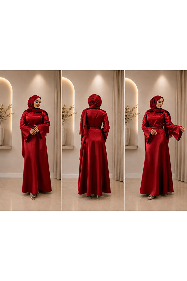 DİVA BORDO ELBİSE