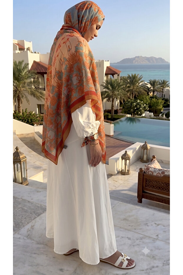 وشاح كتف مربع من زير مقاس 140x140 سم