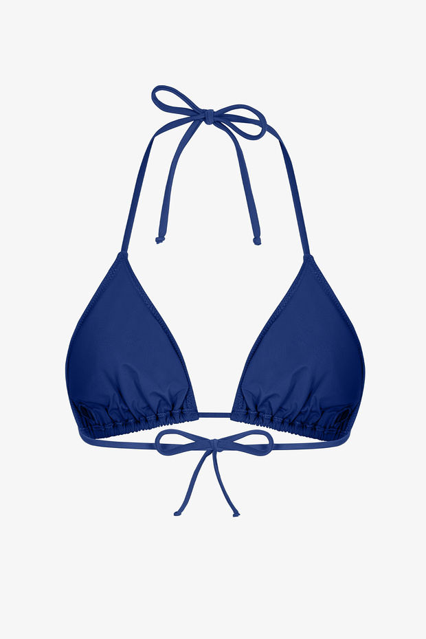 Lacivert Üçgen Bikini Üstü - 6