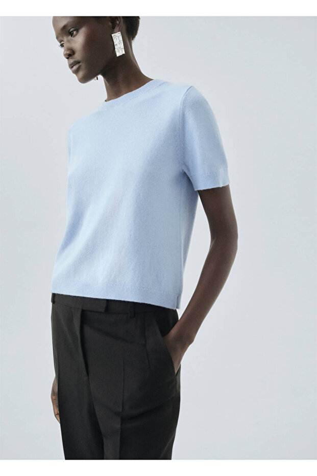 Wool Sweater with Short Sleeves