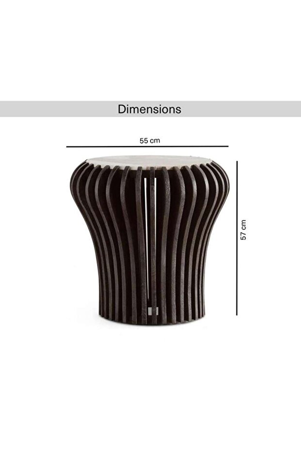 Versa End Table Marble - Walnut - 6