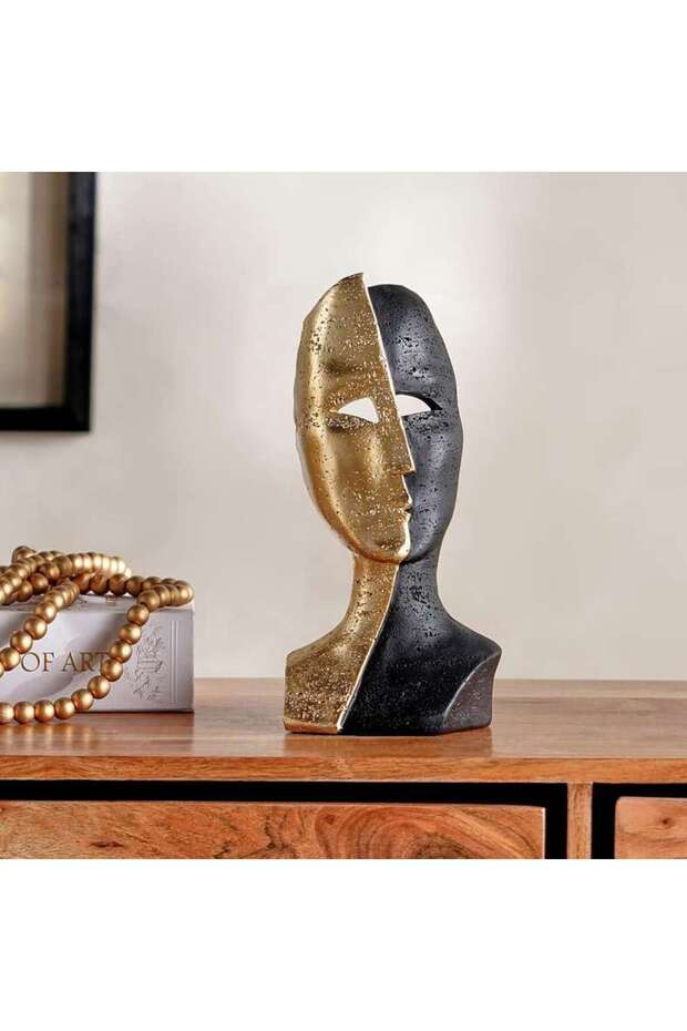 Canan Polyresin Decor Accent 15x10x30.5cm - Black/gold