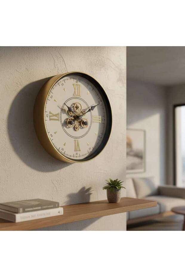 Gunther Gear Wall Clock Dia 45cm - Gold