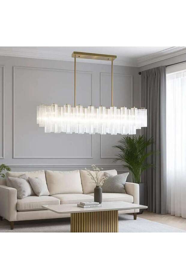 Carlton Handcrafted Glass 14-light E14 Luxury Chandelier 133x36x37cm - Gold