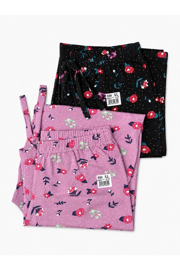 2-Piece Cotton Women's Pajama Bottoms