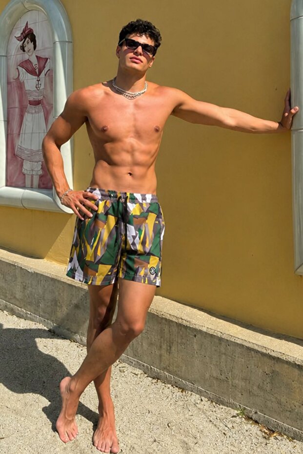 Yellow Men's Swim Shorts 5073