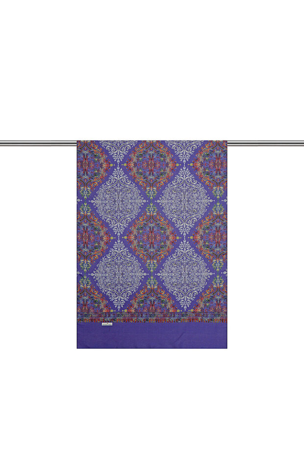 شال ناعم بنمط عرقي أرجواني