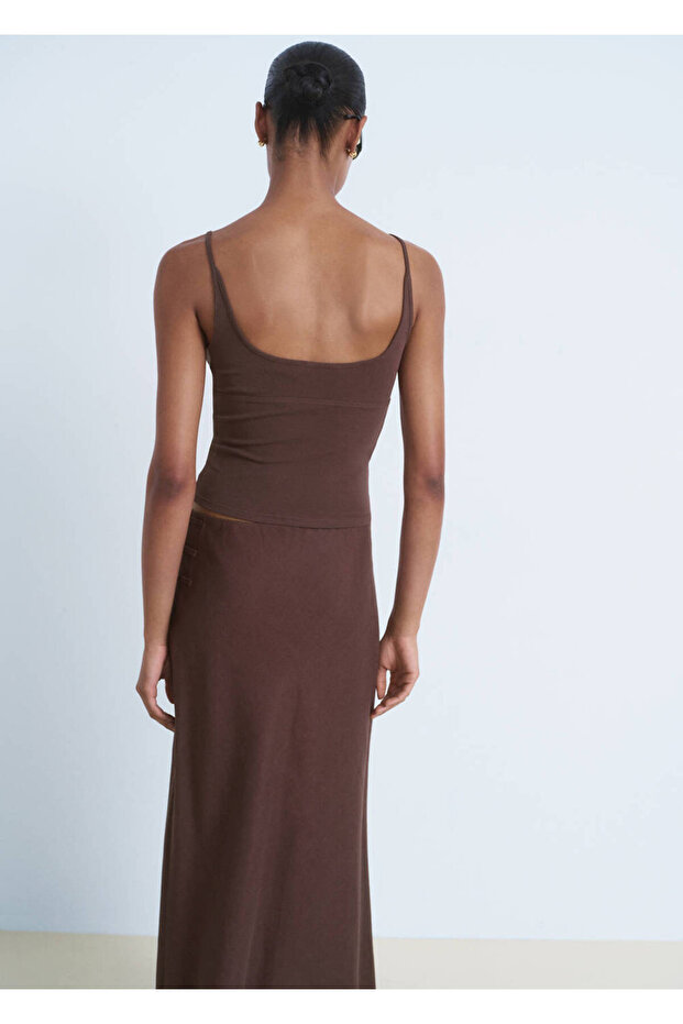 Baumwollbluse mit V-Ausschnitt - 4