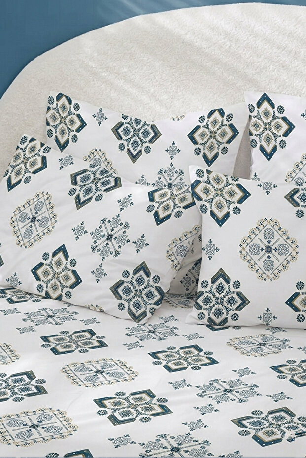 Crystal Patterned Fitted Sheet Set - Twin/ Double/ King Size - 3