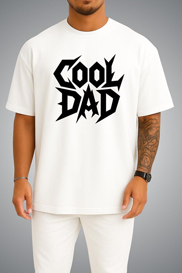 Oversize Cool Dad Chest Printed Unisex T-Shirt