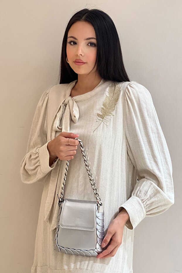 Ccs Thick Chain Strap Vertical Crossbody Bag