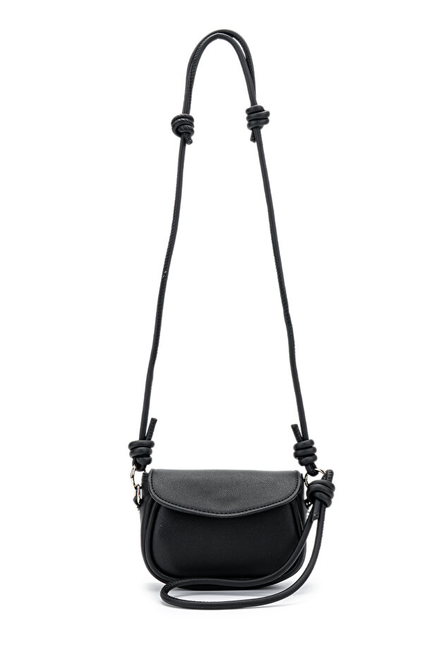 Women's Crossbody Bag with Adjustable Knot Detail Strap Juno Black