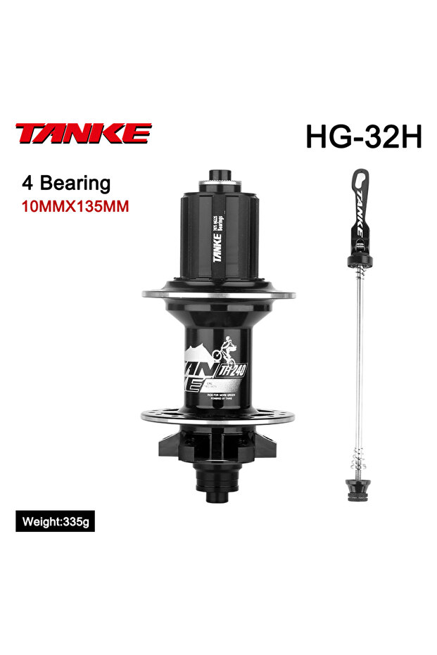 32H Black Rear QR TANKE 120 Click Hub Bearing MTB Hub Front Rear 32 36 Holes Disc Brake Bicycle Hubs
