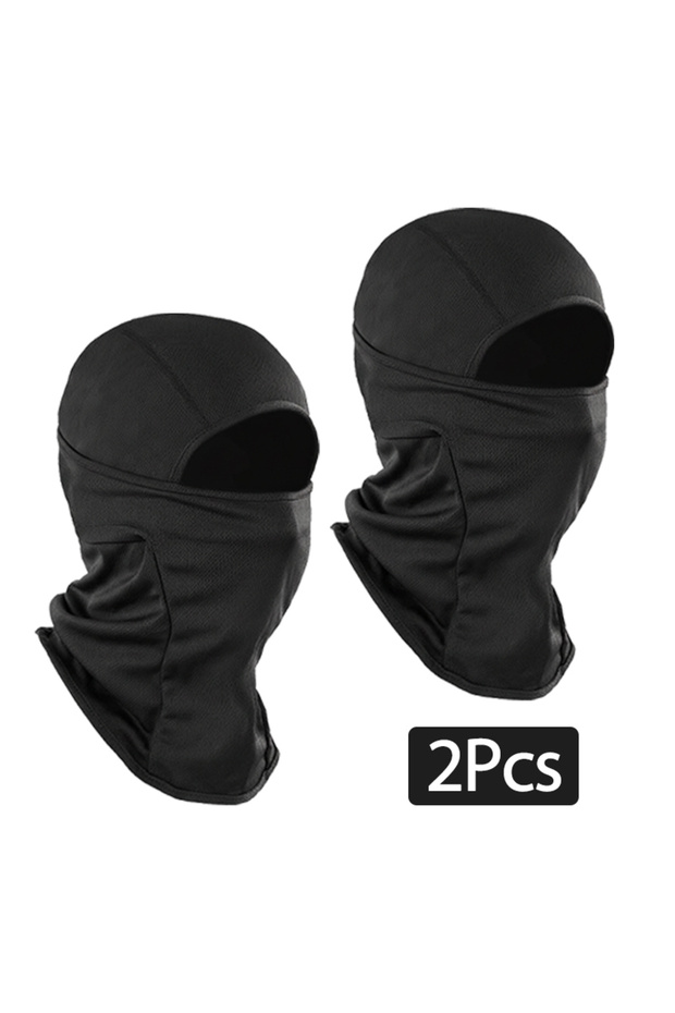 Black x 2 Musion Balaclava Women's Cycling Face Mask Multi Functional One Piece Headscarf Scarf Wind