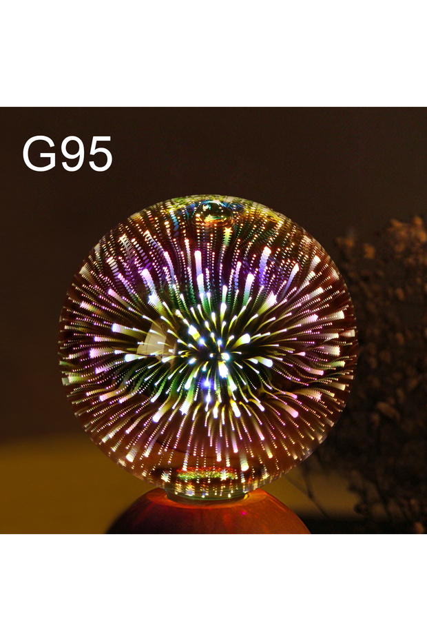 G95 3D Effect Vintage LED Incandescent Bulbs Retro Edison Lamp E27 AC110V-220V Holiday Decoration Li