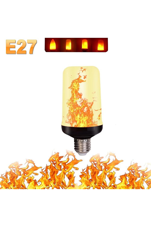 E27 4Modes E B22 E27 LED Flame Effect Light Bulb 4 Modes Flickering Fire Simulation for Party KTV Fe