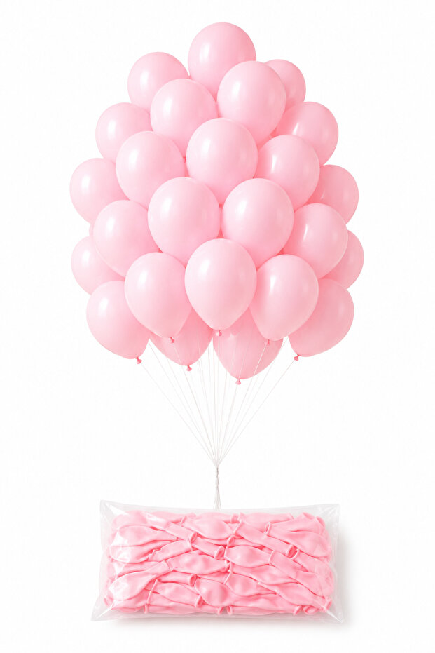 50 Pieces Pink Macaron Balloon Pastel Color