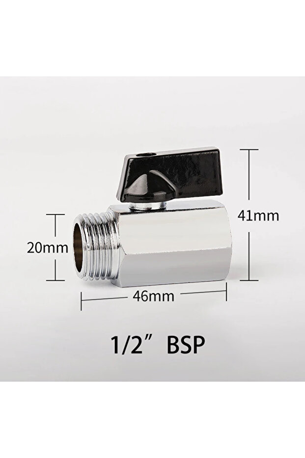NW-04 1/8" 1/4" 3/8" 1/2" Threaded Mini Brass Ball Valve BSP Male To Female Air Compressor Water Gas