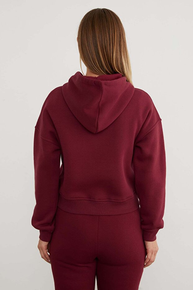 3 Thread Basic Hooded Sweatshirt - 5