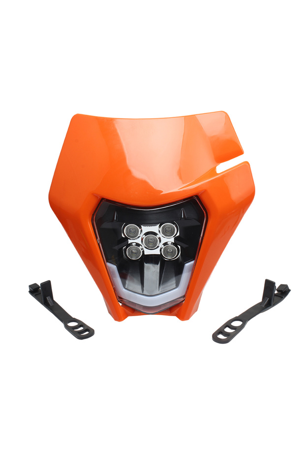 Orange Light for KTM Headlight Plate LED Motorcycle Enduro Fairing EXC MX SX Wick Headlamp Dirt Bik