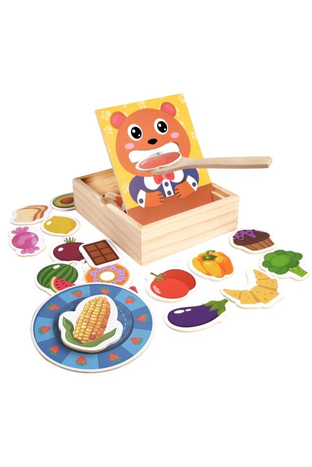 Feeding Game Parent child simulation teddy bear feeding game, early childhood education, baby's fine
