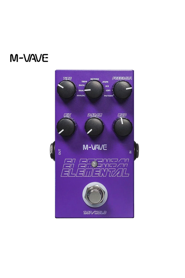 ELEMENTAL M-VAVE Elemental Delay | 9 مؤثرات تأخير و TAP/HOLD | تجاوز حقيقي | جودة استوديو | أساسي للمسرح ⚡