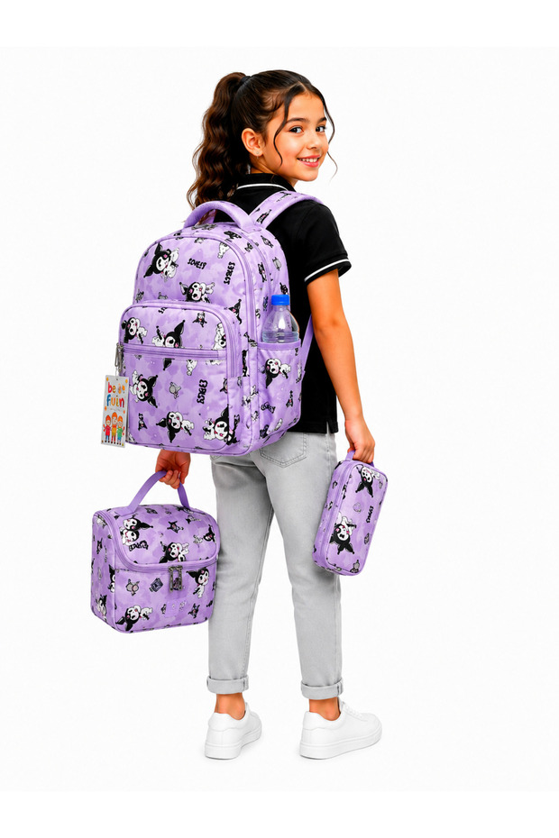 مجموعة مكونة من 3 حقائب مدرسية للأطفال من First School Character Pattern 8810