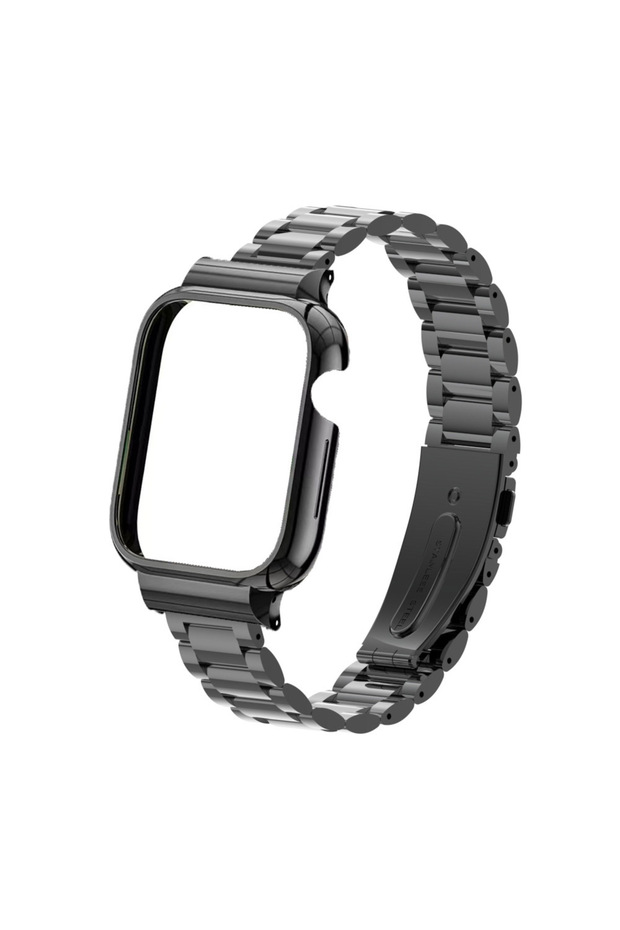 watch5 black 2in1 Set Stainless Steel Strap and Metal Watch Case for Honor Watch 4/5 Stainless Steel