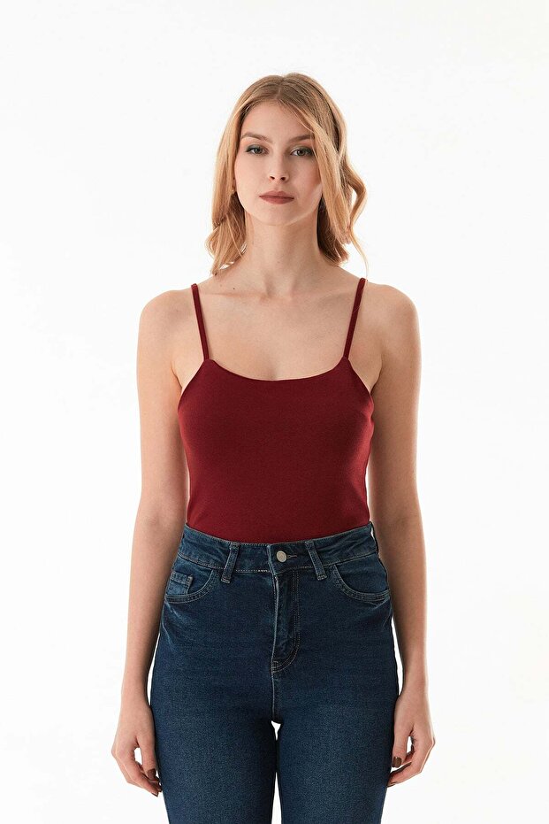 Basic Snap Rope Strap Bodysuit - 8