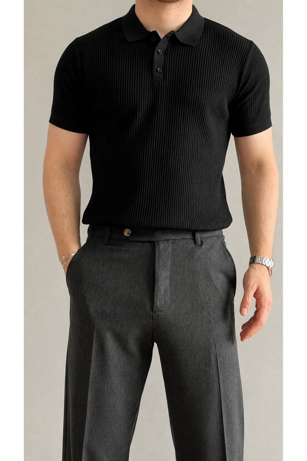 Special Patterned Summer Polo Neck T-Shirt